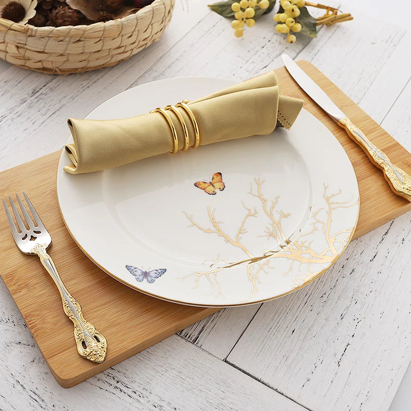 Luxury Gold Silver Spoon Set