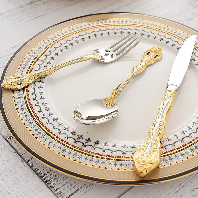 Luxury Gold Silver Spoon Set